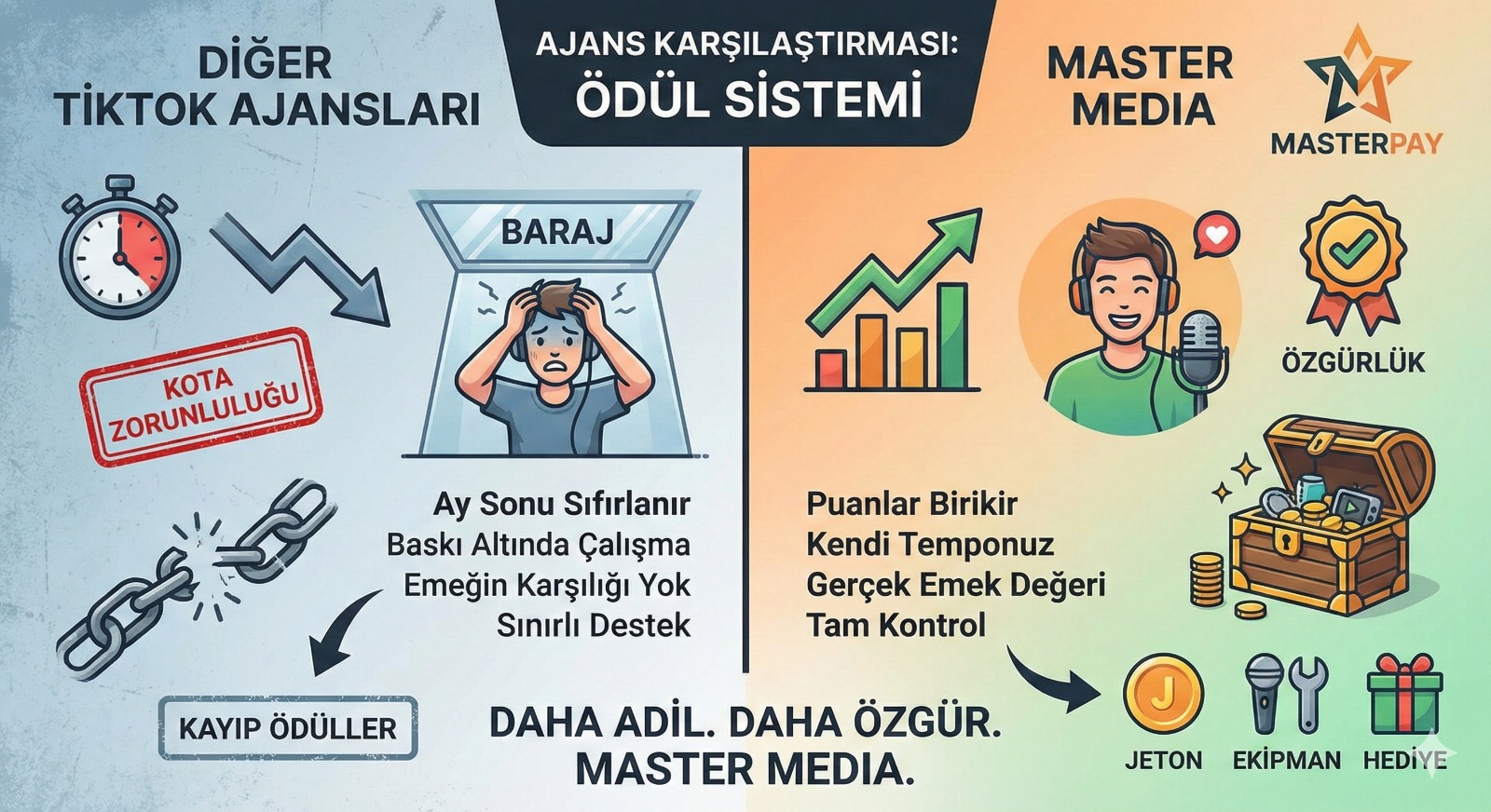Master Media’da Ödüller Kota ile Sınırlandırılmaz: Puanlarınızı Toplayın, İstediğiniz Hediye ve Ekipmana Ulaşın