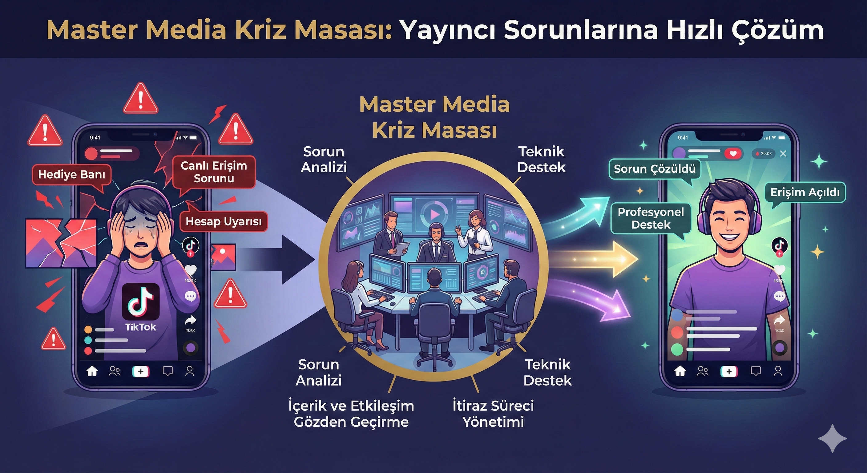 Hediye Banı, Canlı Erişim Sorunları ve Uyarılar: Master Media Kriz Masası Nasıl Çalışır?